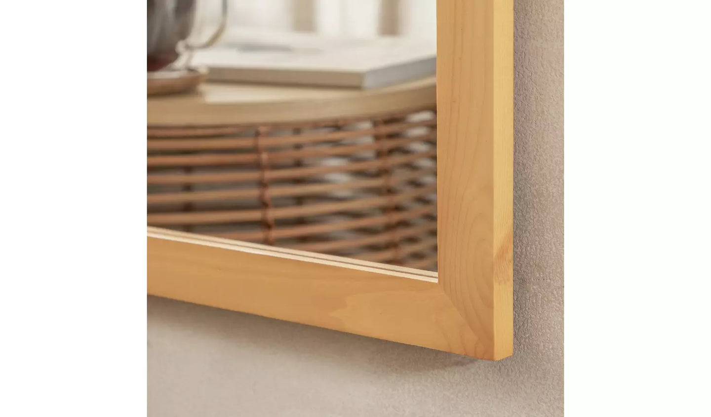 Oak Effect Full Length Wall Mirror - 126x36cm